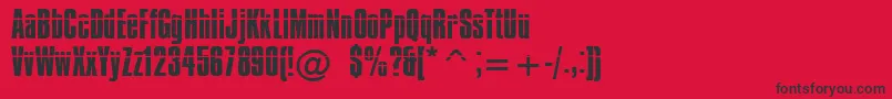 フォントImpossible – 赤い背景に黒い文字