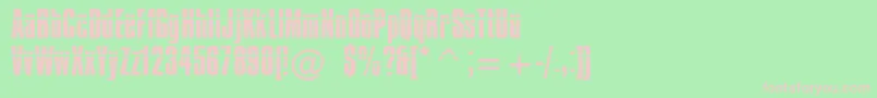 Impossible Font – Pink Fonts on Green Background