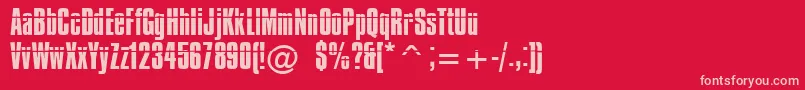 フォントImpossible – 赤い背景にピンクのフォント