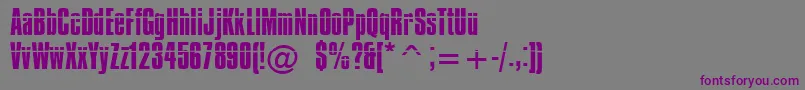 フォントImpossible – 紫色のフォント、灰色の背景