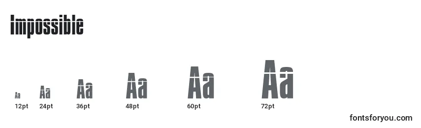 Impossible (130247) Font Sizes