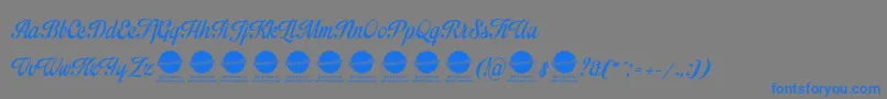 Impregnable Personal Use Only Font – Blue Fonts on Gray Background