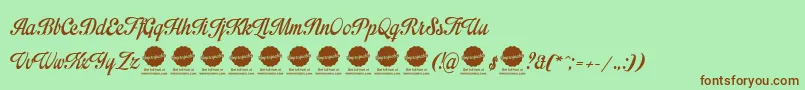 Impregnable Personal Use Only Font – Brown Fonts on Green Background