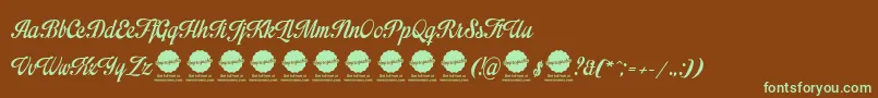 Impregnable Personal Use Only Font – Green Fonts on Brown Background