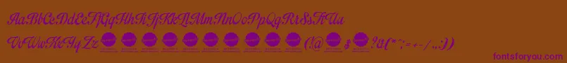 Impregnable Personal Use Only Font – Purple Fonts on Brown Background