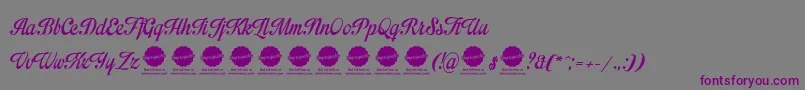 Impregnable Personal Use Only Font – Purple Fonts on Gray Background