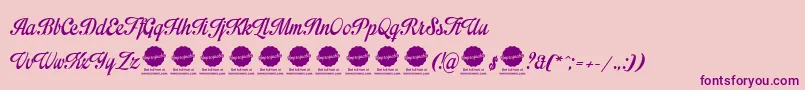 Impregnable Personal Use Only Font – Purple Fonts on Pink Background