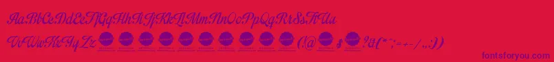 Impregnable Personal Use Only Font – Purple Fonts on Red Background