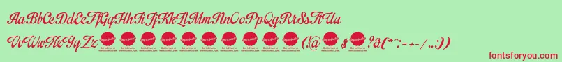 Impregnable Personal Use Only Font – Red Fonts on Green Background