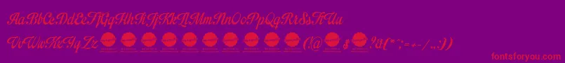 Impregnable Personal Use Only Font – Red Fonts on Purple Background