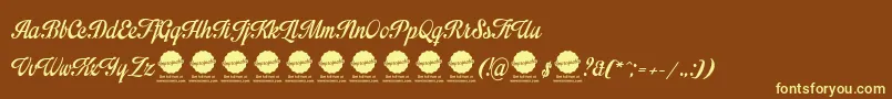 Impregnable Personal Use Only Font – Yellow Fonts on Brown Background