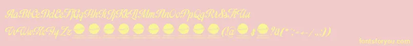 Impregnable Personal Use Only Font – Yellow Fonts on Pink Background