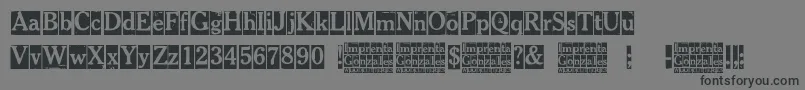 Imprenta Gonzales Font – Black Fonts on Gray Background