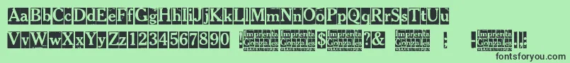 Imprenta Gonzales Font – Black Fonts on Green Background
