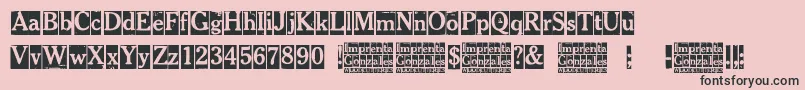 Imprenta Gonzales Font – Black Fonts on Pink Background