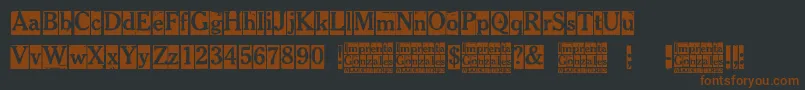 Imprenta Gonzales Font – Brown Fonts on Black Background