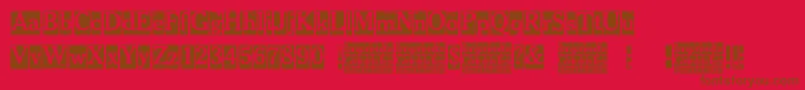 Imprenta Gonzales Font – Brown Fonts on Red Background