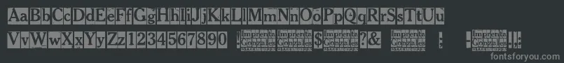 Imprenta Gonzales Font – Gray Fonts on Black Background
