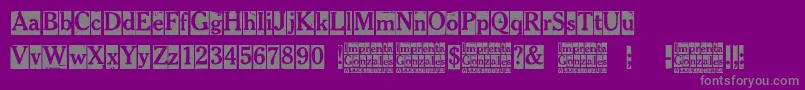 Imprenta Gonzales Font – Gray Fonts on Purple Background