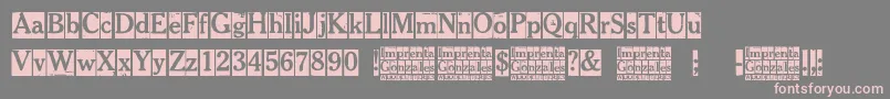 Imprenta Gonzales Font – Pink Fonts on Gray Background