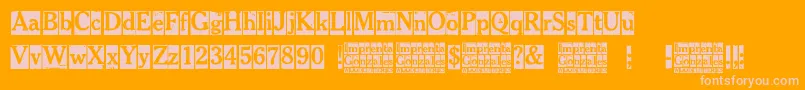 Imprenta Gonzales Font – Pink Fonts on Orange Background