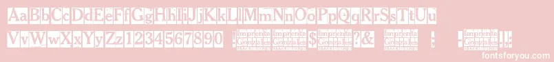 Imprenta Gonzales Font – White Fonts on Pink Background