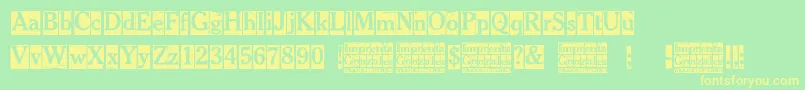 Imprenta Gonzales Font – Yellow Fonts on Green Background