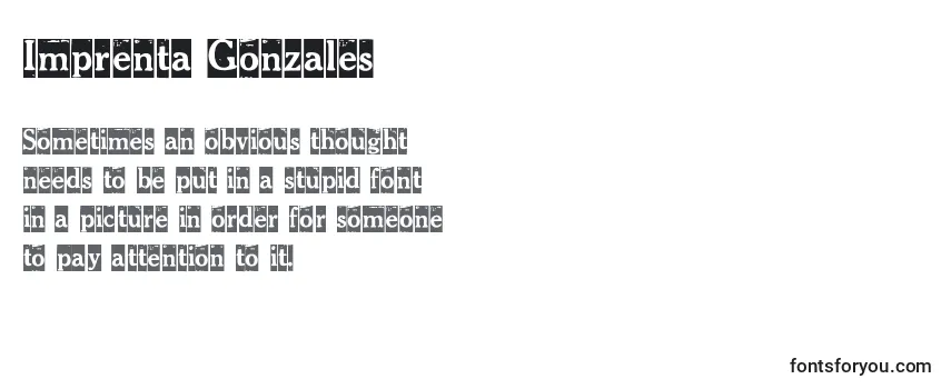 Шрифт Imprenta Gonzales