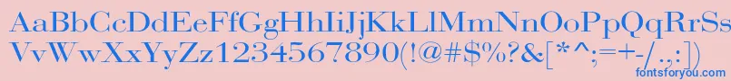 RothniextNorma Font – Blue Fonts on Pink Background