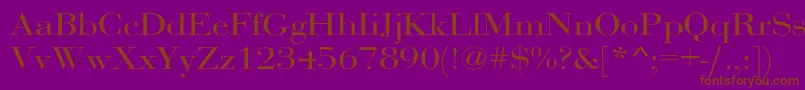 RothniextNorma Font – Brown Fonts on Purple Background