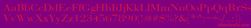 RothniextNorma Font – Red Fonts on Purple Background