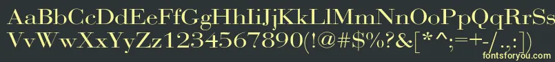 フォントRothniextNorma – 黒い背景に黄色の文字