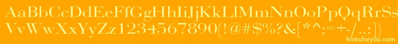 RothniextNorma Font – Yellow Fonts on Orange Background