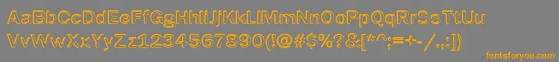 Impressed Metal Font – Orange Fonts on Gray Background