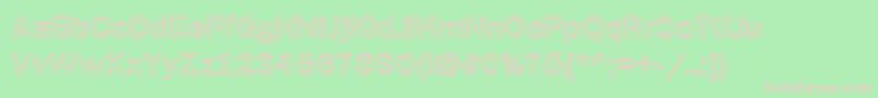 フォントImpressed Metal – 緑の背景にピンクのフォント
