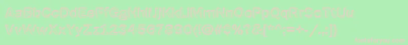 Impressed Metal Font – Pink Fonts on Green Background