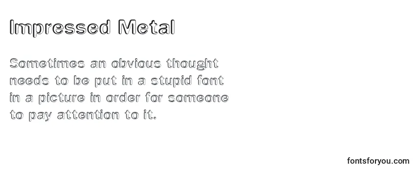 Шрифт Impressed Metal