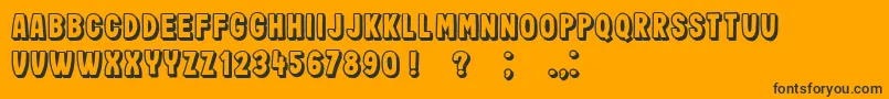ImpressumShadow Font – Black Fonts on Orange Background