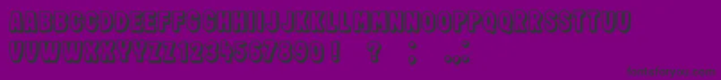 Шрифт ImpressumShadow – чёрные шрифты на фиолетовом фоне