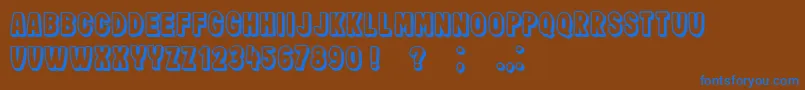 ImpressumShadow Font – Blue Fonts on Brown Background