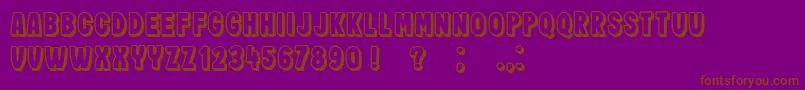 ImpressumShadow Font – Brown Fonts on Purple Background