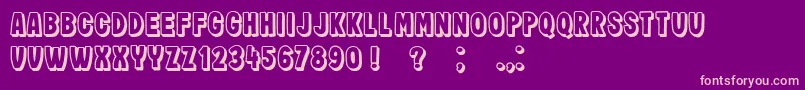 ImpressumShadow Font – Pink Fonts on Purple Background