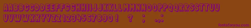 ImpressumShadow Font – Purple Fonts on Brown Background