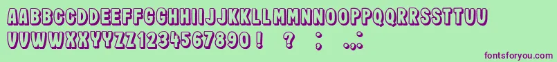 ImpressumShadow Font – Purple Fonts on Green Background