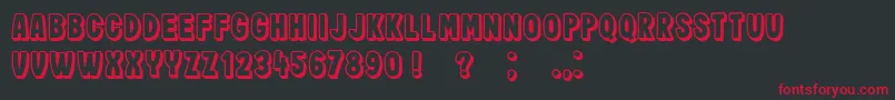 ImpressumShadow Font – Red Fonts on Black Background