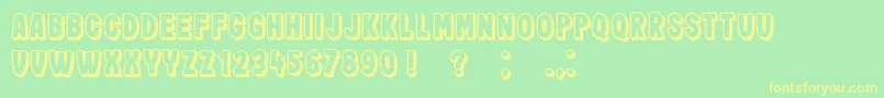 ImpressumShadow Font – Yellow Fonts on Green Background