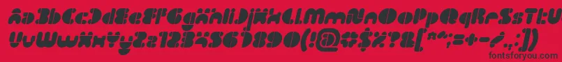 Police IMPULSE OF HEART Bold Italic – polices noires sur fond rouge