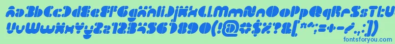 IMPULSE OF HEART Bold Italic Font – Blue Fonts on Green Background