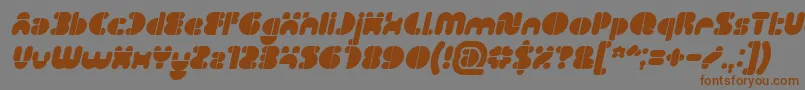 IMPULSE OF HEART Bold Italic Font – Brown Fonts on Gray Background