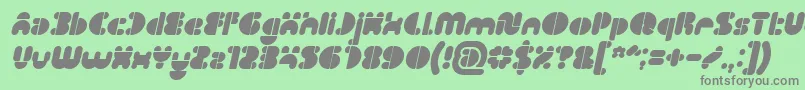 Шрифт IMPULSE OF HEART Bold Italic – серые шрифты на зелёном фоне